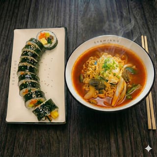 Sp. Pork Kimbap & Ramyeon Combo